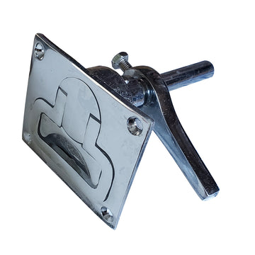 Sea-Dog Hatch Handle Latch, Chrome Plated Brass – 3-1/8" x 2-11/16"