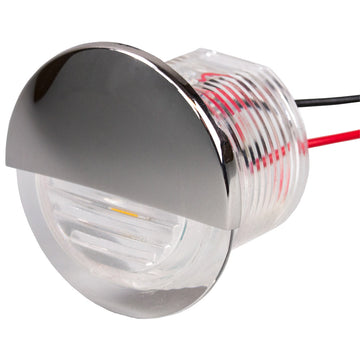 Sea-Dog Round LED Flush Mount Courtesy Light, White – 12V Stainless Steel