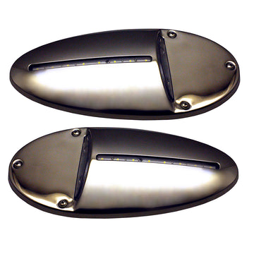 Innovative Lighting LED Docking Light, Mirrored Stainless Steel, Pair