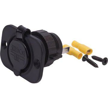 Sea-Dog Deluxe Round Power Socket, 12V 16 Amps