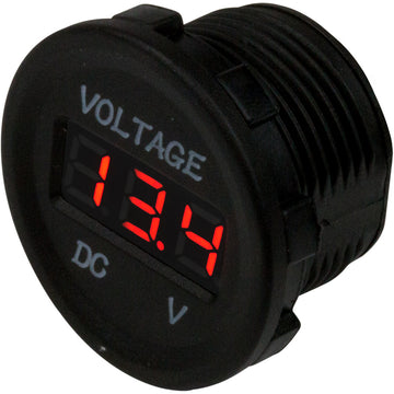Sea-Dog Round Digital Voltage Meter, 6V-30V