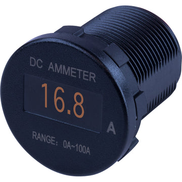 Sea-Dog Round OLED DC Amp Meter, 0-100 Amp - Marine Grade IP66