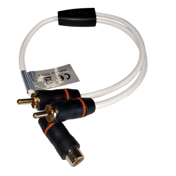 Fusion Marine Audio RCA Cable Splitter, 1 Female to 2 Male, 1-Foot