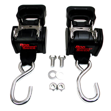 Rod Saver SSRT40 Stainless Steel Retractable Transom Tie-Downs, 40" Pair