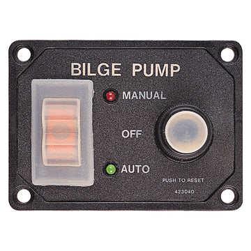 Sea-Dog Splash Guard Bilge Pump Panel, 3-Way Switch, 20A Breaker, UL Listed