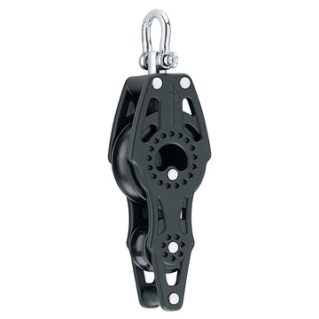 Harken 40mm Carbo Air Fiddle Block with Swivel & Becket, 485lb Max Working Load