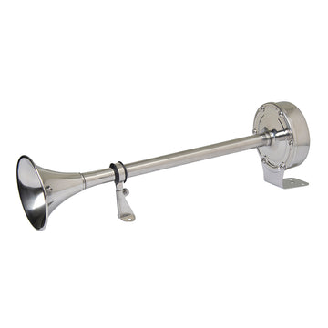 Marinco 10028XLP 12V Single Trumpet Electric Horn, Stainless Steel