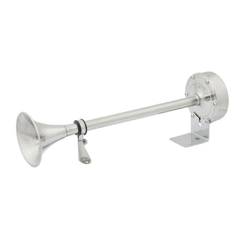 Marinco 10017XL 24V Single Trumpet Electric Horn, Stainless Steel, 118 dB(A)