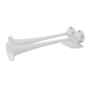 Marinco 10122 Dual Trumpet Air Horn, 12V White Epoxy Coated