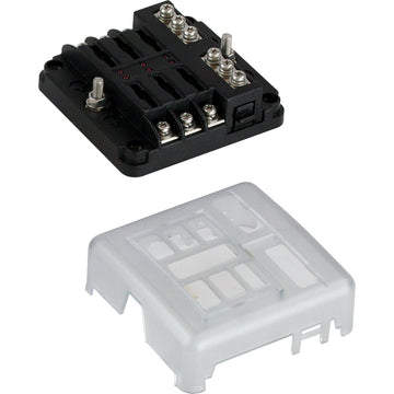 Sea-Dog LED Indicator Fuse Block, 6 Circuit, 100A Max with Negative Bus Bar
