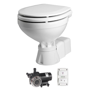 Johnson Pump AquaT Silent Electric Compact Marine Toilet, 12V