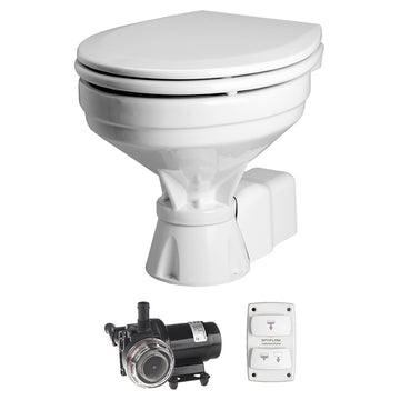 Johnson Pump AquaT Silent Electric Comfort Marine Toilet, 12V