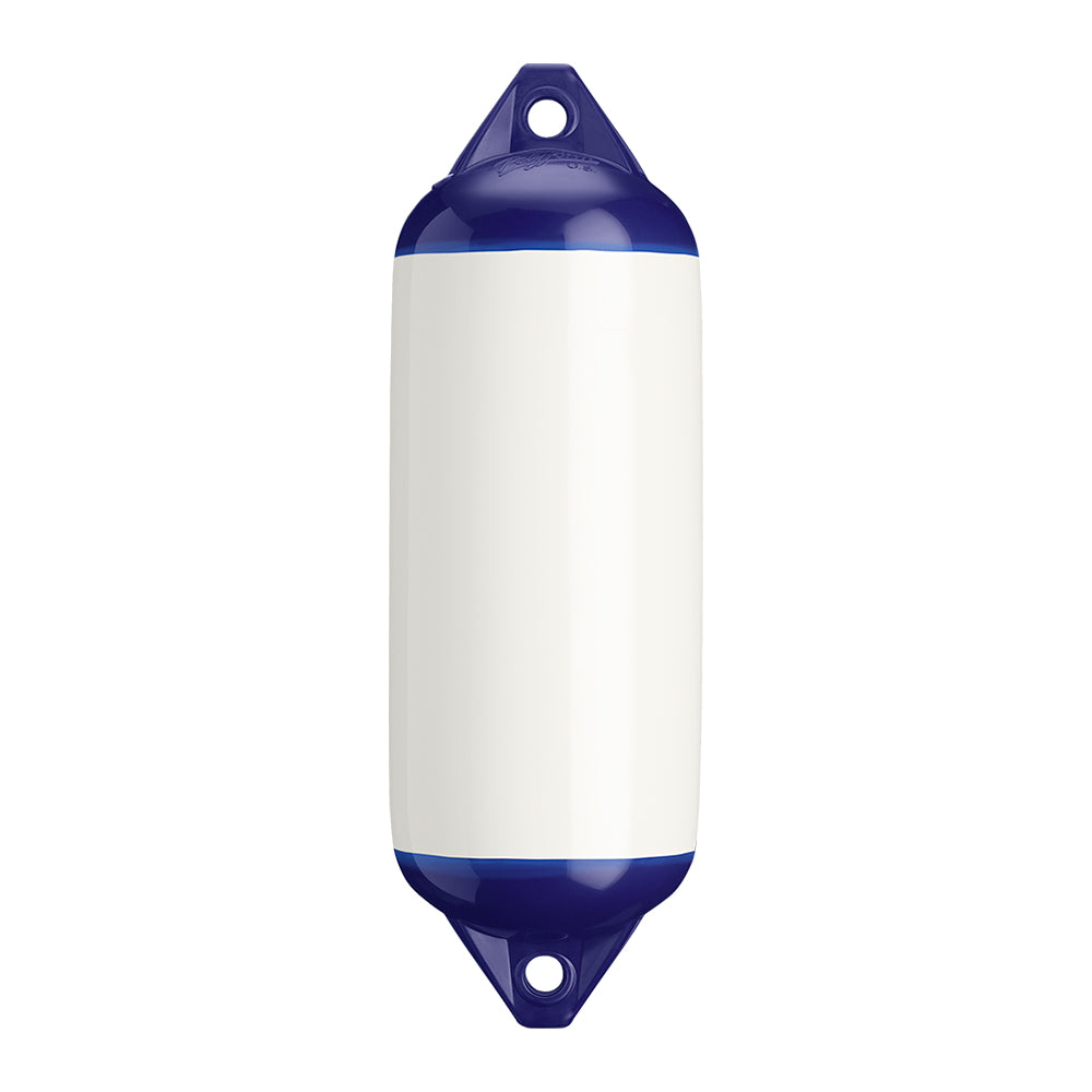Polyform F-2 Twin Eye Boat Fender, 8.2 in. x 25 in., White