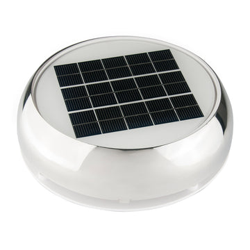 Marinco 4" Day/Night Solar Vent, Stainless Steel - CSA & MARINE UL Certified