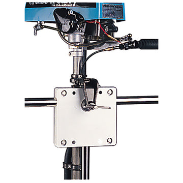 Sea-Dog Poly Rail Mount Motor Bracket, White – UV-Stabilized, 8 HP Max