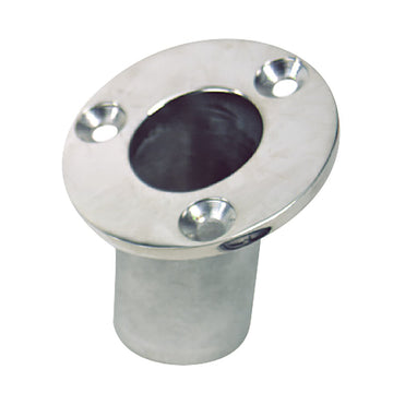 Sea-Dog Flush Mount Flagpole Socket, 25° Angle, 1-1/4" ID, 316 Stainless