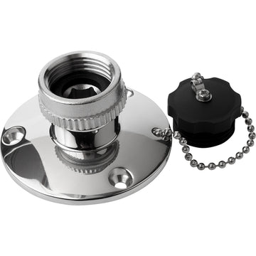 Sea-Dog Fresh Water Inlet, 316 Stainless Steel, 1/2" FIPT x 3/4" FGHT