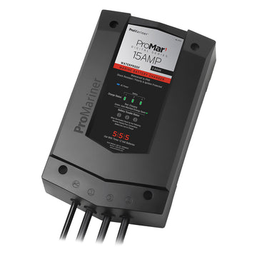 ProMariner ProMar1 DS Digital Marine Battery Charger, 15A 3-Bank, UL Certified