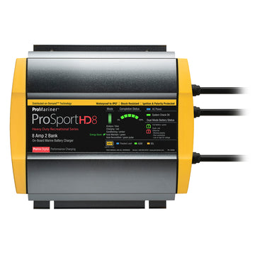 ProMariner ProSportHD 8 Gen 4 Marine Battery Charger, 8A / 2 Bank, 12/24V