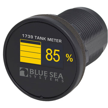Blue Sea Systems 1739 Mini OLED Tank Meter, Yellow, Waterproof Display