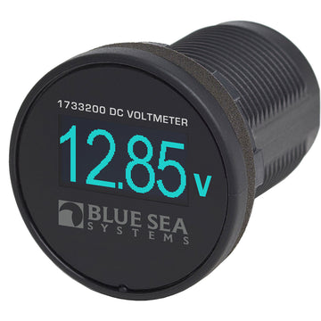 Blue Sea Systems Mini OLED DC Voltmeter, 8-36V, IP66 Waterproof