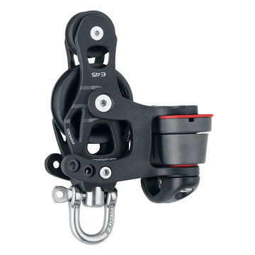 Harken 45mm Element Fiddle Block w/Swivel & 150 Cam Cleat, 900 lb MWL