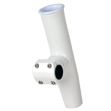 C.E. Smith Adjustable Mid Mount Rod Holder, White Powder Coat, 7/8" or 1" OD