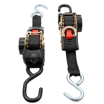 Camco Retractable Transom Tie-Down Straps, 1" x 6', 1500 lb, 2-Pack