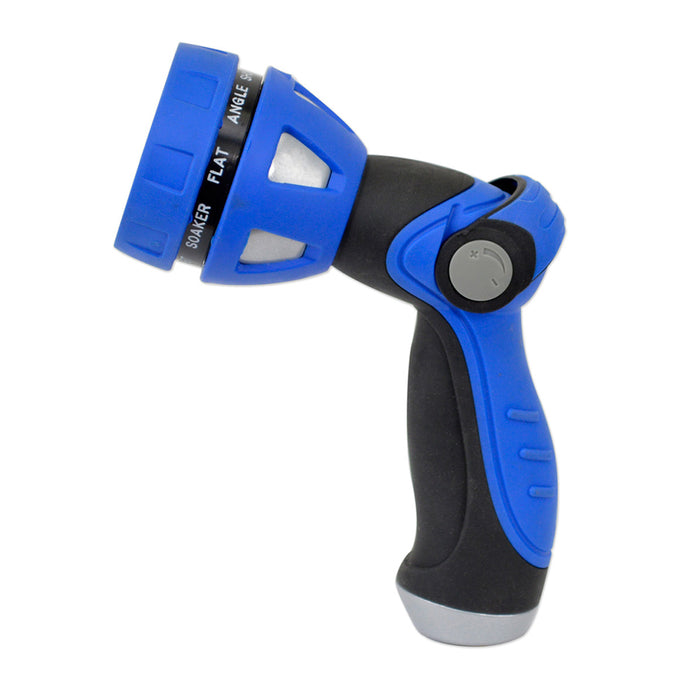 HoseCoil Thumb Lever Spray Nozzle with 9-Pattern Adjustable Head
