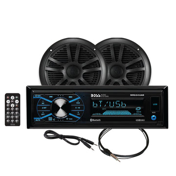 Boss Audio MCBK634B.6 Marine Stereo & 6.5" Speaker Kit with Bluetooth, Black