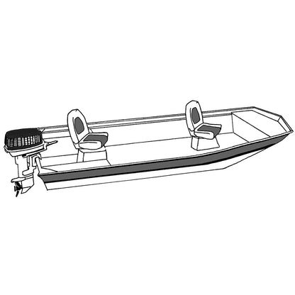 Carver Performance Poly-Guard Styled-to-Fit Boat Cover f/16.5' Open Jon Boats - Shadow Grass