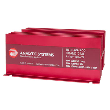 Analytic Systems IBI3-40-200 Ideal Battery Isolator, 200A, 40V, 3-Bank