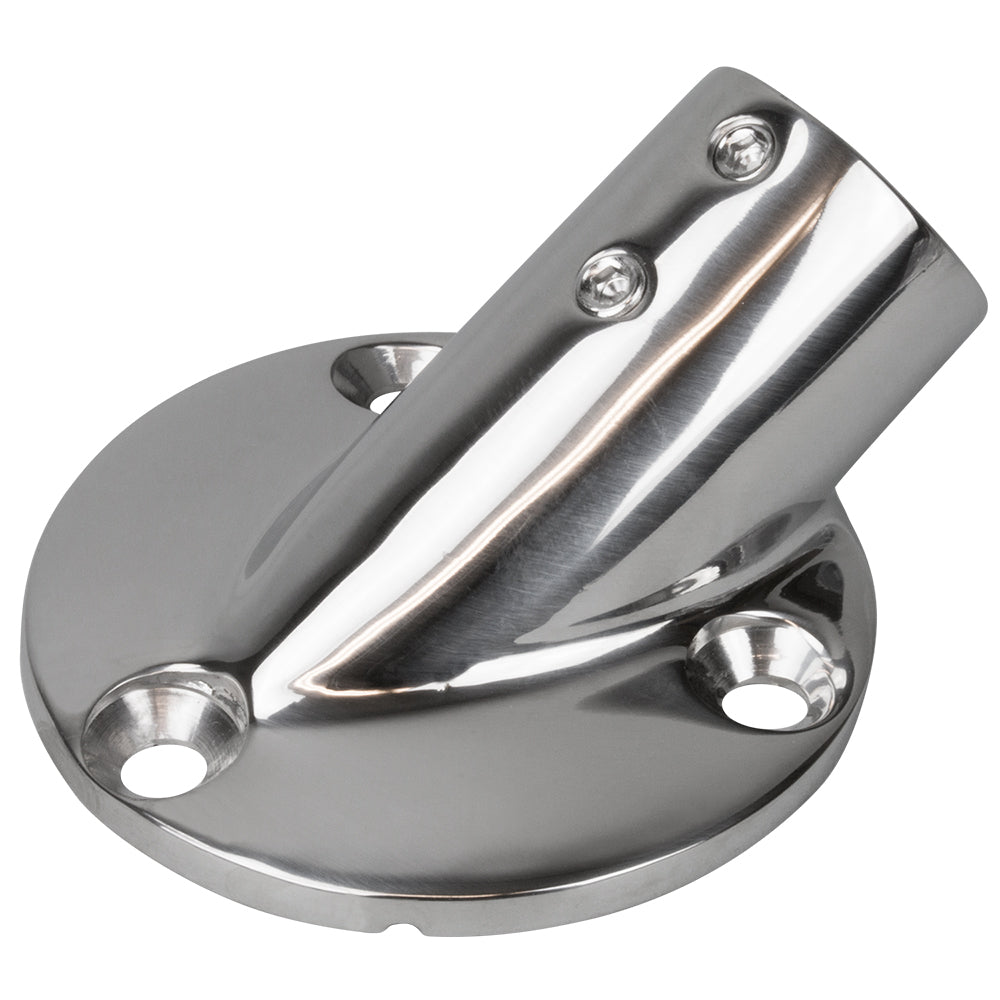 Sea-Dog 30° Round Rail Base Fitting, 2-3/4 in. Base, 316 Stainless Steel