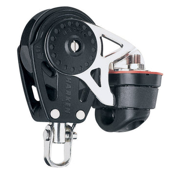 Harken Carbo Ratchet Block, 40mm, with Swivel Becket and Cam Cleat, 150 lb SWL