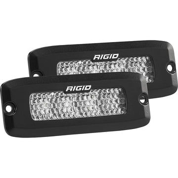 RIGID Industries SR-Q PRO Spot Diffused Midnight LED Light Pair, Flush Mount