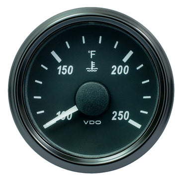 VDO SingleViu 52mm Dual-Input Water Temperature Gauge, 250°F (291-22 Ohm)