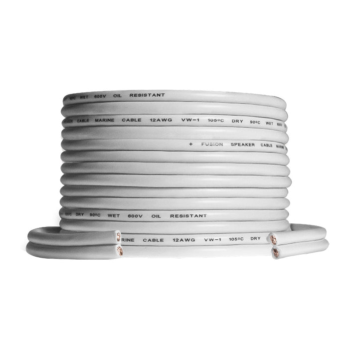 Fusion 16 AWG Marine Speaker Wire, 50 ft. White Roll