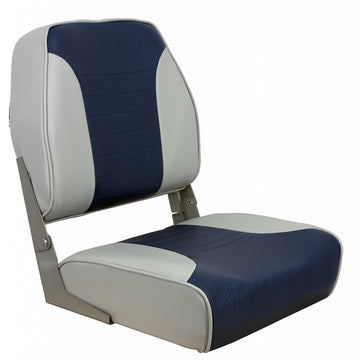 Springfield Marine Economy Multi-Color Folding Boat Seat, Grey/Blue