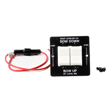 Boat Leveler Co. Waterproof Trim Tab Switch, Black/Black Buttons