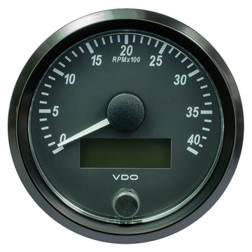 VDO SingleViu 80mm Tachometer, 4,000 RPM, Dual CAN/Analog Input