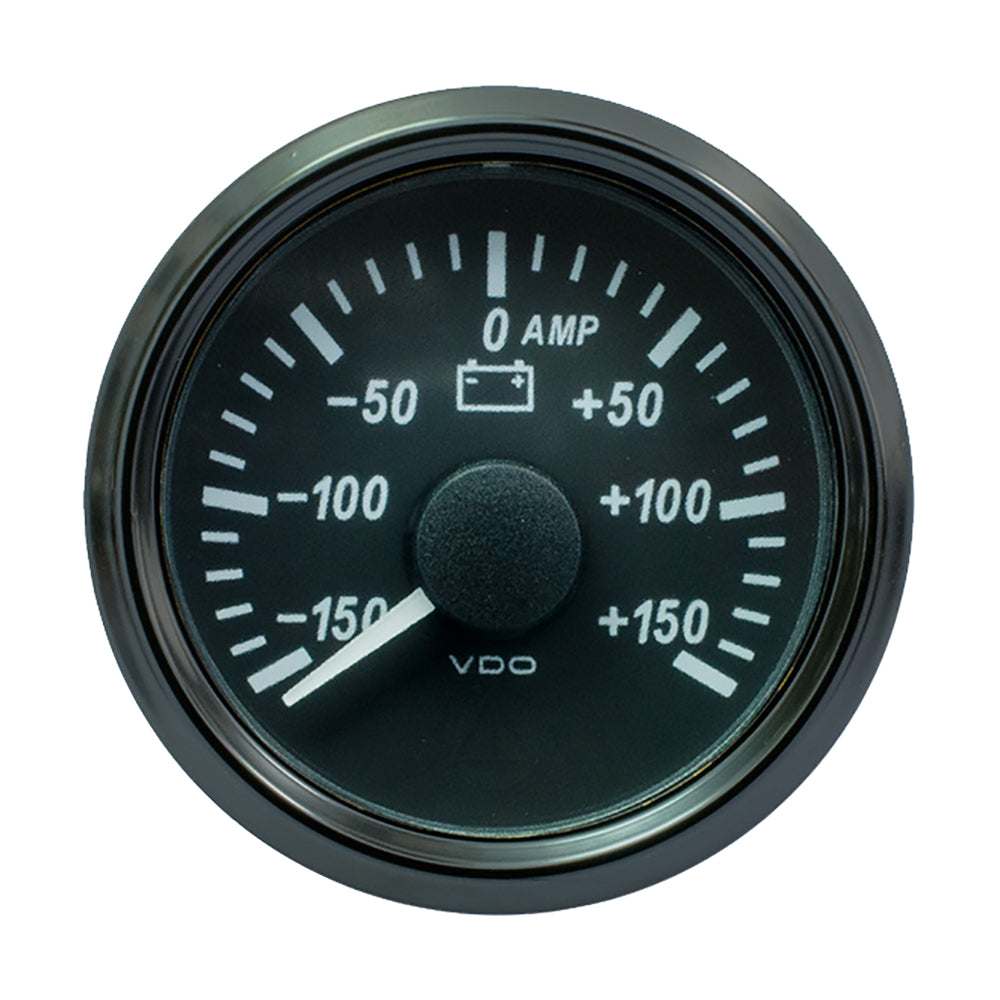VDO SingleViu 52mm (2-1/16") Ammeter, 150 AMP – Analog & J1939 Compatible