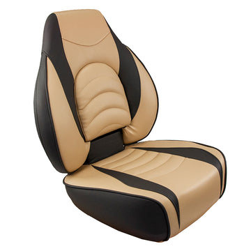 Springfield Marine Fish Pro High Back Folding Seat - Charcoal/Tan