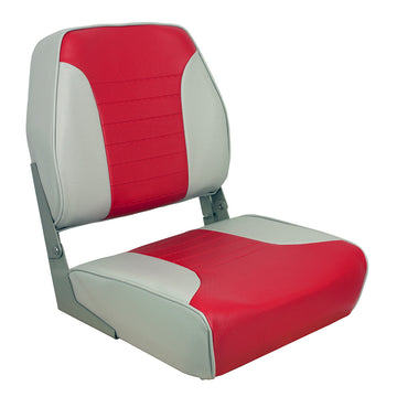 Springfield Marine Economy Multi-Color Folding Seat, Grey/Red