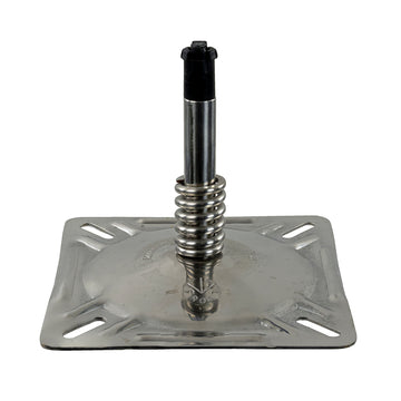 Springfield Marine KingPin 7" x 7" Seat Mount with Spring, Polished Stainless