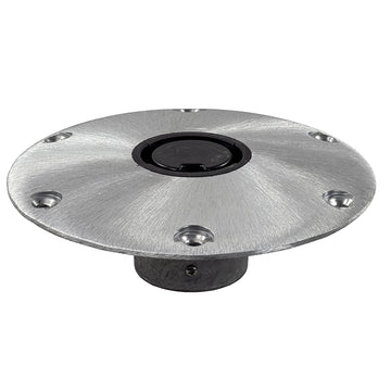 Springfield Marine Plug-In 9" Round Base for 2-3/8" Posts, Satin Aluminum