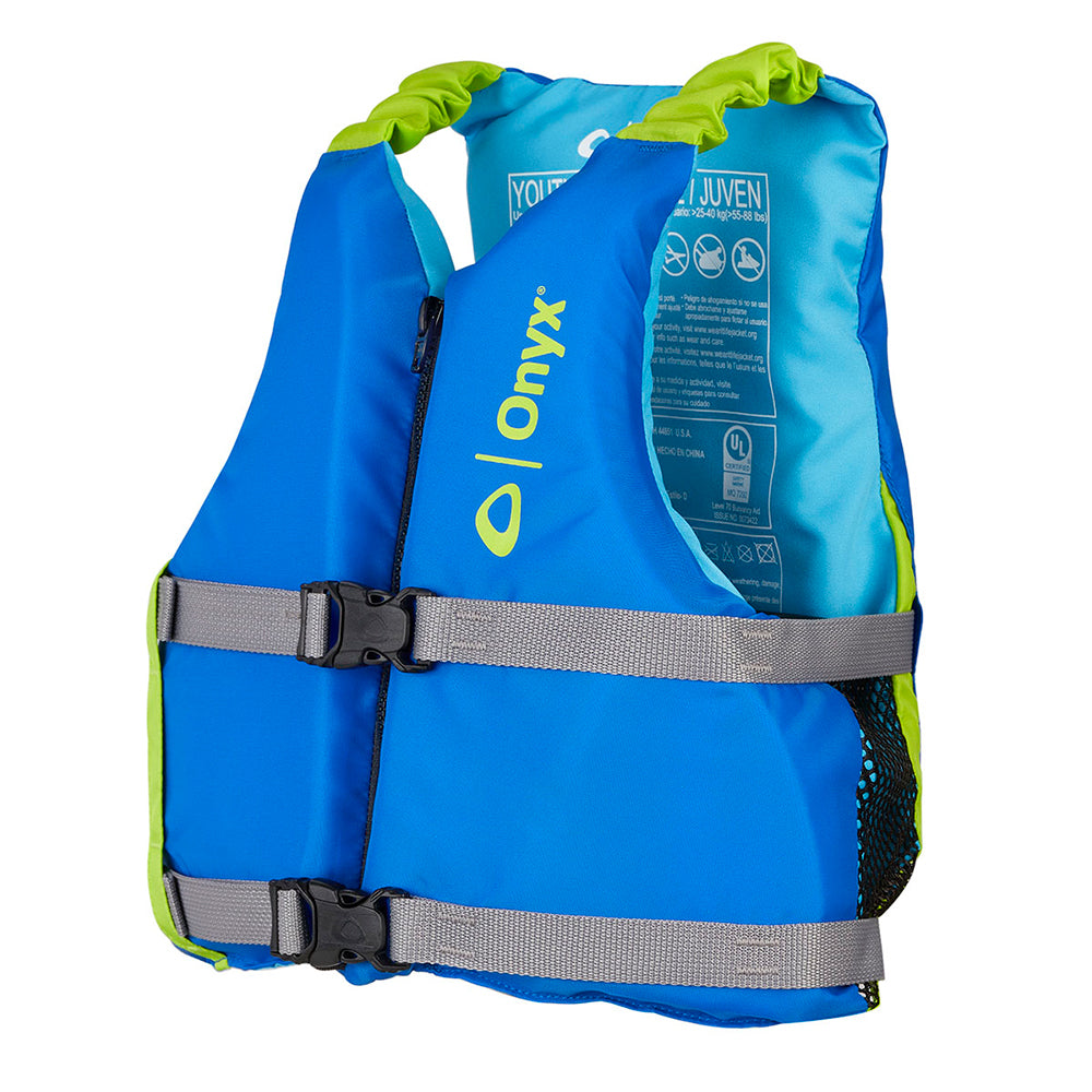 Onyx Outdoor Youth Universal Paddle Vest, Blue, USCG & Transport Canada Approved