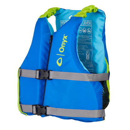 Onyx Outdoor Youth Universal Paddle Vest, Blue, USCG & Transport Canada Approved