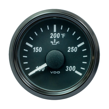 VDO SingleViu 52mm Oil Temperature Gauge, 300°F with Dual Analog/CAN Input