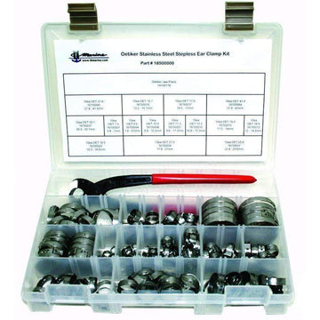 T-H Marine Oetiker Stepless Clamp Kit with Pliers, 150-Piece