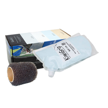 KiwiGrip Non-Skid Deck Coating, Blue, 1 Liter Pouch with 4" Roller